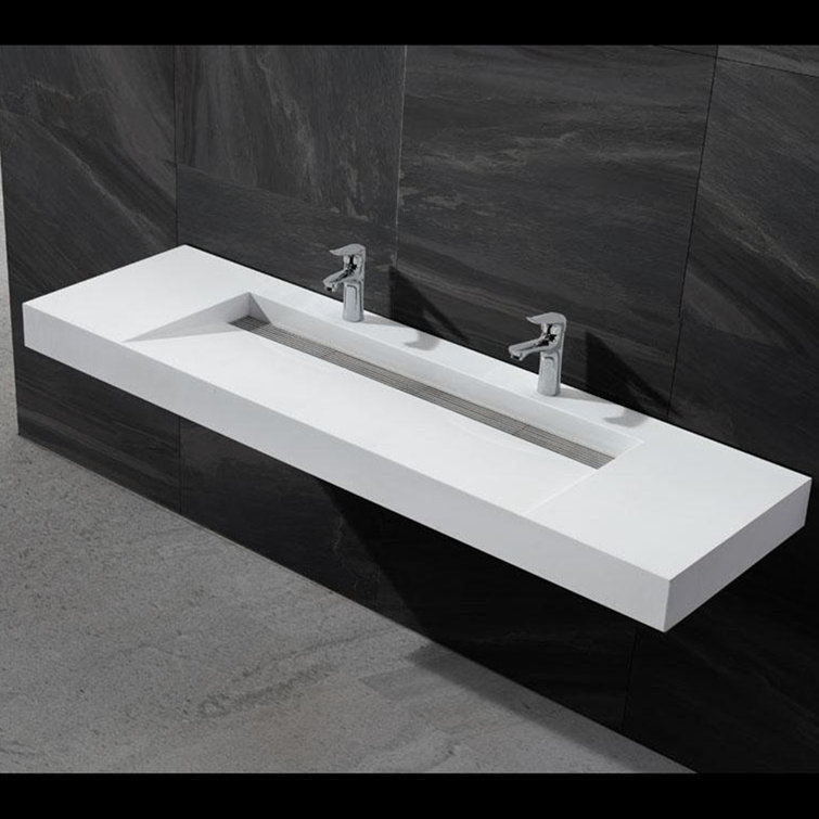 ADM Bathroom Rectangular Wall Mounted Sink Wayfair